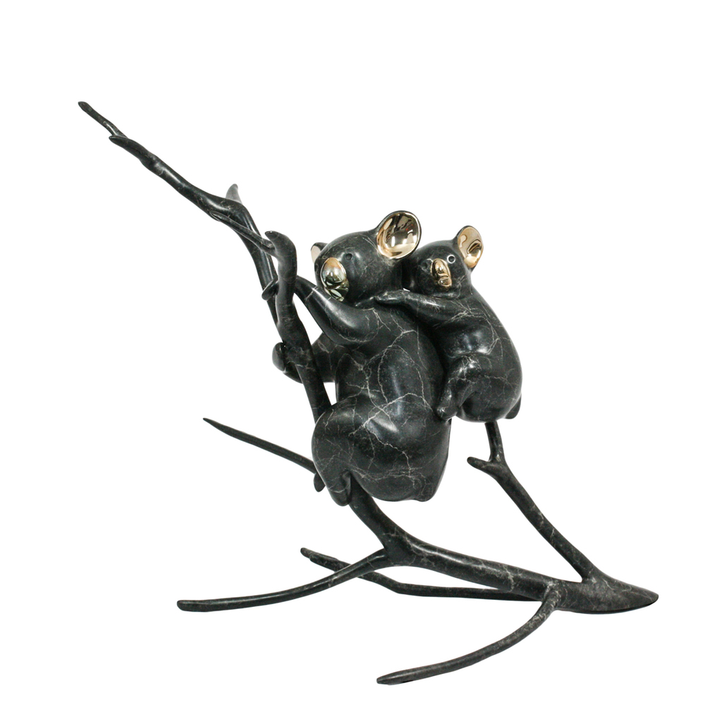 Loet Vanderveen - KOALA & BABY (335) - BRONZE - 12 X 10 - These sculptures are bronze limited editions.
<br>
<br><a href="/[sculpture]/[available]-[patina]-[swatches]/">More than 30 patinas are available</a>. Available patinas are indicated as IN STOCK. Loet Vanderveen limited editions are always in strong demand and our stocked inventory sells quickly. Special orders are not being taken at this time.
<br>
<br>Allow a few weeks for your sculptures to arrive as each one is thoroughly prepared and packed in our warehouse. This includes fully customized crating and boxing for each piece. Your patience is appreciated during this process as we strive to ensure that your new artwork safely arrives.
<br>
<br>Shipping and Handling TBD