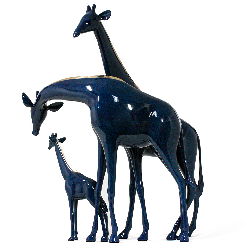 Loet Vanderveen - GIRAFFE FAMILY (336) - BRONZE - 19 X 9.5 X 20 - These sculptures are bronze limited editions.
<br>
<br><a href="/[sculpture]/[available]-[patina]-[swatches]/">More than 30 patinas are available</a>. Available patinas are indicated as IN STOCK. Loet Vanderveen limited editions are always in strong demand and our stocked inventory sells quickly. Special orders are not being taken at this time.
<br>
<br>Allow a few weeks for your sculptures to arrive as each one is thoroughly prepared and packed in our warehouse. This includes fully customized crating and boxing for each piece. Your patience is appreciated during this process as we strive to ensure that your new artwork safely arrives.
<br>
<br>Shipping and Handling TBD