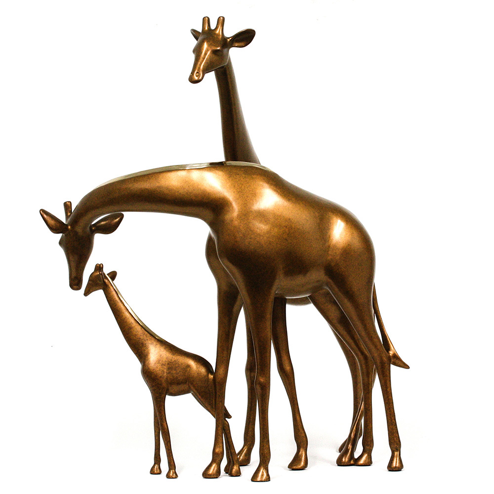 Loet Vanderveen - GIRAFFE FAMILY (336) - BRONZE - 19 X 9.5 X 20 - These sculptures are bronze limited editions.
<br>
<br><a href="/[sculpture]/[available]-[patina]-[swatches]/">More than 30 patinas are available</a>. Available patinas are indicated as IN STOCK. Loet Vanderveen limited editions are always in strong demand and our stocked inventory sells quickly. Special orders are not being taken at this time.
<br>
<br>Allow a few weeks for your sculptures to arrive as each one is thoroughly prepared and packed in our warehouse. This includes fully customized crating and boxing for each piece. Your patience is appreciated during this process as we strive to ensure that your new artwork safely arrives.
<br>
<br>Shipping and Handling TBD
