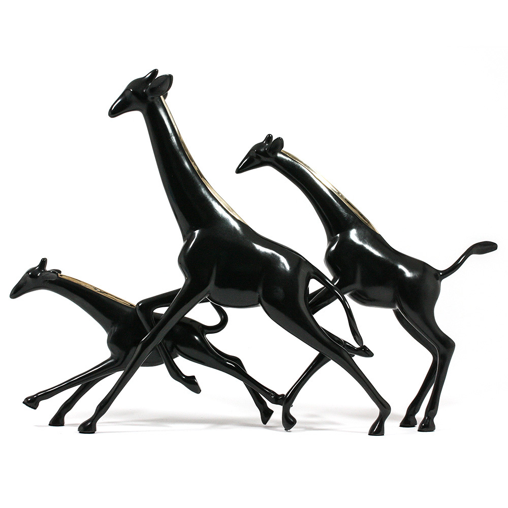 Loet Vanderveen - GIRAFFES, RUNNING (337) - BRONZE - 18 X 4 X 13 - These sculptures are bronze limited editions.
<br>
<br><a href="/[sculpture]/[available]-[patina]-[swatches]/">More than 30 patinas are available</a>. Available patinas are indicated as IN STOCK. Loet Vanderveen limited editions are always in strong demand and our stocked inventory sells quickly. Special orders are not being taken at this time.
<br>
<br>Allow a few weeks for your sculptures to arrive as each one is thoroughly prepared and packed in our warehouse. This includes fully customized crating and boxing for each piece. Your patience is appreciated during this process as we strive to ensure that your new artwork safely arrives.
<br>
<br>Shipping and Handling TBD