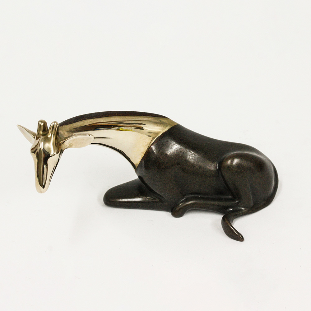 Loet Vanderveen - GIRAFFE, CLASSIC (338) - BRONZE - 4.5 X 3 - These sculptures are bronze limited editions.
<br>
<br><a href="/[sculpture]/[available]-[patina]-[swatches]/">More than 30 patinas are available</a>. Available patinas are indicated as IN STOCK. Loet Vanderveen limited editions are always in strong demand and our stocked inventory sells quickly. Special orders are not being taken at this time.
<br>
<br>Allow a few weeks for your sculptures to arrive as each one is thoroughly prepared and packed in our warehouse. This includes fully customized crating and boxing for each piece. Your patience is appreciated during this process as we strive to ensure that your new artwork safely arrives.
<br>
<br>Shipping and Handling TBD