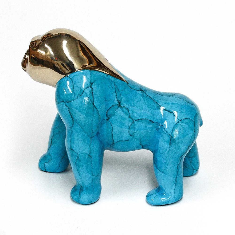 Loet Vanderveen - GORILLA, CLASSIC (339) - BRONZE - 5 X 5 - These sculptures are bronze limited editions.
<br>
<br><a href="/[sculpture]/[available]-[patina]-[swatches]/">More than 30 patinas are available</a>. Available patinas are indicated as IN STOCK. Loet Vanderveen limited editions are always in strong demand and our stocked inventory sells quickly. Special orders are not being taken at this time.
<br>
<br>Allow a few weeks for your sculptures to arrive as each one is thoroughly prepared and packed in our warehouse. This includes fully customized crating and boxing for each piece. Your patience is appreciated during this process as we strive to ensure that your new artwork safely arrives.
<br>
<br>Shipping and Handling TBD