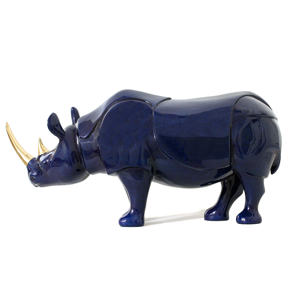 Loet Vanderveen - RHINO, IMPERIAL (341) - BRONZE - 28 X 10 X 13 - These sculptures are bronze limited editions.
<br>
<br><a href="/[sculpture]/[available]-[patina]-[swatches]/">More than 30 patinas are available</a>. Available patinas are indicated as IN STOCK. Loet Vanderveen limited editions are always in strong demand and our stocked inventory sells quickly. Special orders are not being taken at this time.
<br>
<br>Allow a few weeks for your sculptures to arrive as each one is thoroughly prepared and packed in our warehouse. This includes fully customized crating and boxing for each piece. Your patience is appreciated during this process as we strive to ensure that your new artwork safely arrives.
<br>
<br>Shipping and Handling TBD
