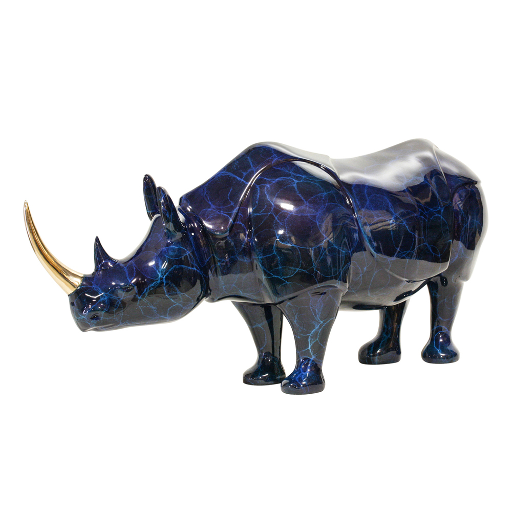 Loet Vanderveen - RHINO, IMPERIAL (341) - BRONZE - 28 X 10 X 13 - These sculptures are bronze limited editions.
<br>
<br><a href="/[sculpture]/[available]-[patina]-[swatches]/">More than 30 patinas are available</a>. Available patinas are indicated as IN STOCK. Loet Vanderveen limited editions are always in strong demand and our stocked inventory sells quickly. Special orders are not being taken at this time.
<br>
<br>Allow a few weeks for your sculptures to arrive as each one is thoroughly prepared and packed in our warehouse. This includes fully customized crating and boxing for each piece. Your patience is appreciated during this process as we strive to ensure that your new artwork safely arrives.
<br>
<br>Shipping and Handling TBD