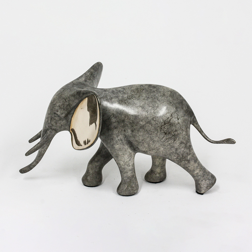 Loet Vanderveen - ELEPHANT, ROYAL (363) - BRONZE - 8.5 X 3.5 X 4.5 - These sculptures are bronze limited editions.
<br>
<br><a href="/[sculpture]/[available]-[patina]-[swatches]/">More than 30 patinas are available</a>. Available patinas are indicated as IN STOCK. Loet Vanderveen limited editions are always in strong demand and our stocked inventory sells quickly. Special orders are not being taken at this time.
<br>
<br>Allow a few weeks for your sculptures to arrive as each one is thoroughly prepared and packed in our warehouse. This includes fully customized crating and boxing for each piece. Your patience is appreciated during this process as we strive to ensure that your new artwork safely arrives.
<br>
<br>Shipping and Handling TBD
