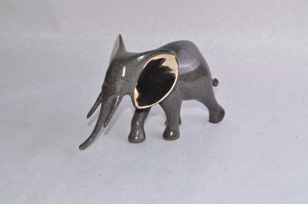 Loet Vanderveen - ELEPHANT, ROYAL (363) - BRONZE - 8.5 X 3.5 X 4.5 - These sculptures are bronze limited editions.
<br>
<br><a href="/[sculpture]/[available]-[patina]-[swatches]/">More than 30 patinas are available</a>. Available patinas are indicated as IN STOCK. Loet Vanderveen limited editions are always in strong demand and our stocked inventory sells quickly. Special orders are not being taken at this time.
<br>
<br>Allow a few weeks for your sculptures to arrive as each one is thoroughly prepared and packed in our warehouse. This includes fully customized crating and boxing for each piece. Your patience is appreciated during this process as we strive to ensure that your new artwork safely arrives.
<br>
<br>Shipping and Handling TBD