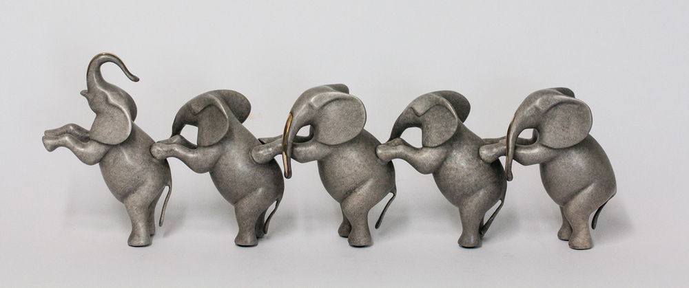 Loet Vanderveen - ELEPHANTS, STANDING LG (373) - BRONZE - 20 X 7 - Free Shipping Anywhere In The USA!
<br>
<br>These sculptures are bronze limited editions.
<br>
<br><a href="/[sculpture]/[available]-[patina]-[swatches]/">More than 30 patinas are available</a>. Available patinas are indicated as IN STOCK. Loet Vanderveen limited editions are always in strong demand and our stocked inventory sells quickly. Special orders are not being taken at this time.
<br>
<br>Allow a few weeks for your sculptures to arrive as each one is thoroughly prepared and packed in our warehouse. This includes fully customized crating and boxing for each piece. Your patience is appreciated during this process as we strive to ensure that your new artwork safely arrives.