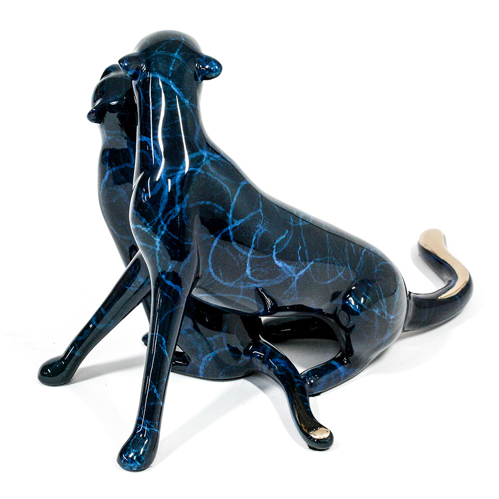 Loet Vanderveen - CHEETAH & CUB (374) - BRONZE - 7.75 X 6.5 X 5.5 - These sculptures are bronze limited editions.
<br>
<br><a href="/[sculpture]/[available]-[patina]-[swatches]/">More than 30 patinas are available</a>. Available patinas are indicated as IN STOCK. Loet Vanderveen limited editions are always in strong demand and our stocked inventory sells quickly. Special orders are not being taken at this time.
<br>
<br>Allow a few weeks for your sculptures to arrive as each one is thoroughly prepared and packed in our warehouse. This includes fully customized crating and boxing for each piece. Your patience is appreciated during this process as we strive to ensure that your new artwork safely arrives.
<br>
<br>Shipping and Handling TBD