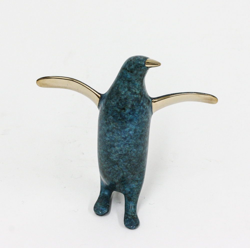 Loet Vanderveen - PENGUIN, CLASSIC (376) - BRONZE - 5.5 X 5.5 - These sculptures are bronze limited editions.
<br>
<br><a href="/[sculpture]/[available]-[patina]-[swatches]/">More than 30 patinas are available</a>. Available patinas are indicated as IN STOCK. Loet Vanderveen limited editions are always in strong demand and our stocked inventory sells quickly. Special orders are not being taken at this time.
<br>
<br>Allow a few weeks for your sculptures to arrive as each one is thoroughly prepared and packed in our warehouse. This includes fully customized crating and boxing for each piece. Your patience is appreciated during this process as we strive to ensure that your new artwork safely arrives.
<br>
<br>Shipping and Handling TBD