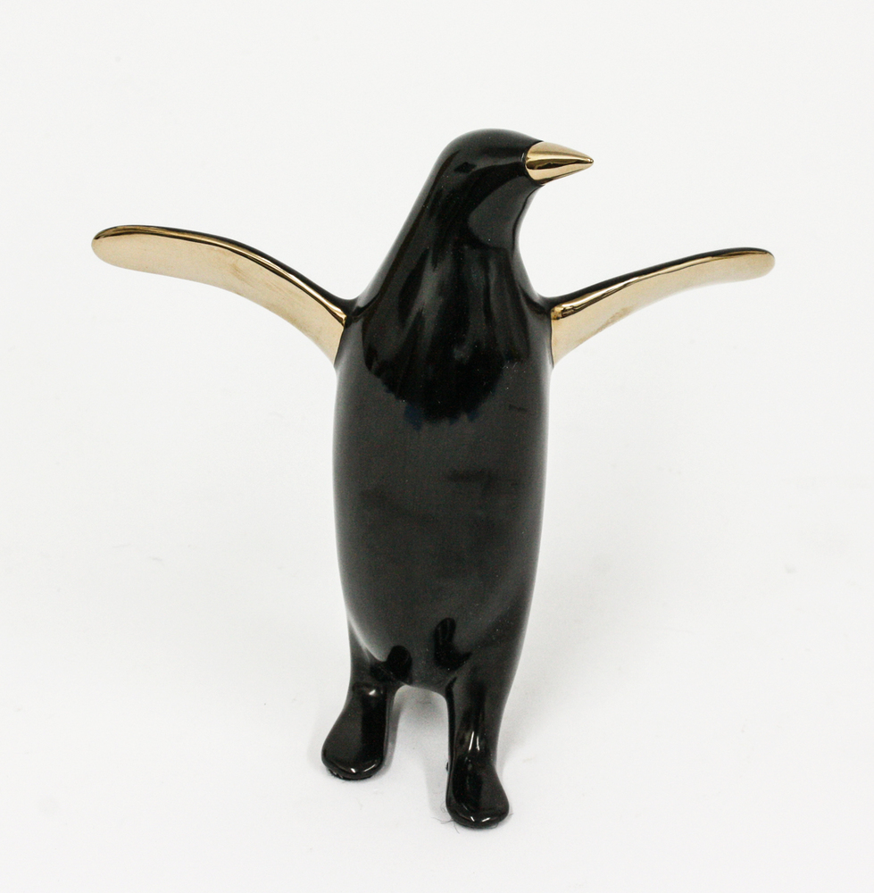 Loet Vanderveen - PENGUIN, CLASSIC (376) - BRONZE - 5.5 X 5.5 - Free Shipping Anywhere In The USA!
<br>
<br>These sculptures are bronze limited editions.
<br>
<br><a href="/[sculpture]/[available]-[patina]-[swatches]/">More than 30 patinas are available</a>. Available patinas are indicated as IN STOCK. Loet Vanderveen limited editions are always in strong demand and our stocked inventory sells quickly. Special orders are not being taken at this time.
<br>
<br>Allow a few weeks for your sculptures to arrive as each one is thoroughly prepared and packed in our warehouse. This includes fully customized crating and boxing for each piece. Your patience is appreciated during this process as we strive to ensure that your new artwork safely arrives.