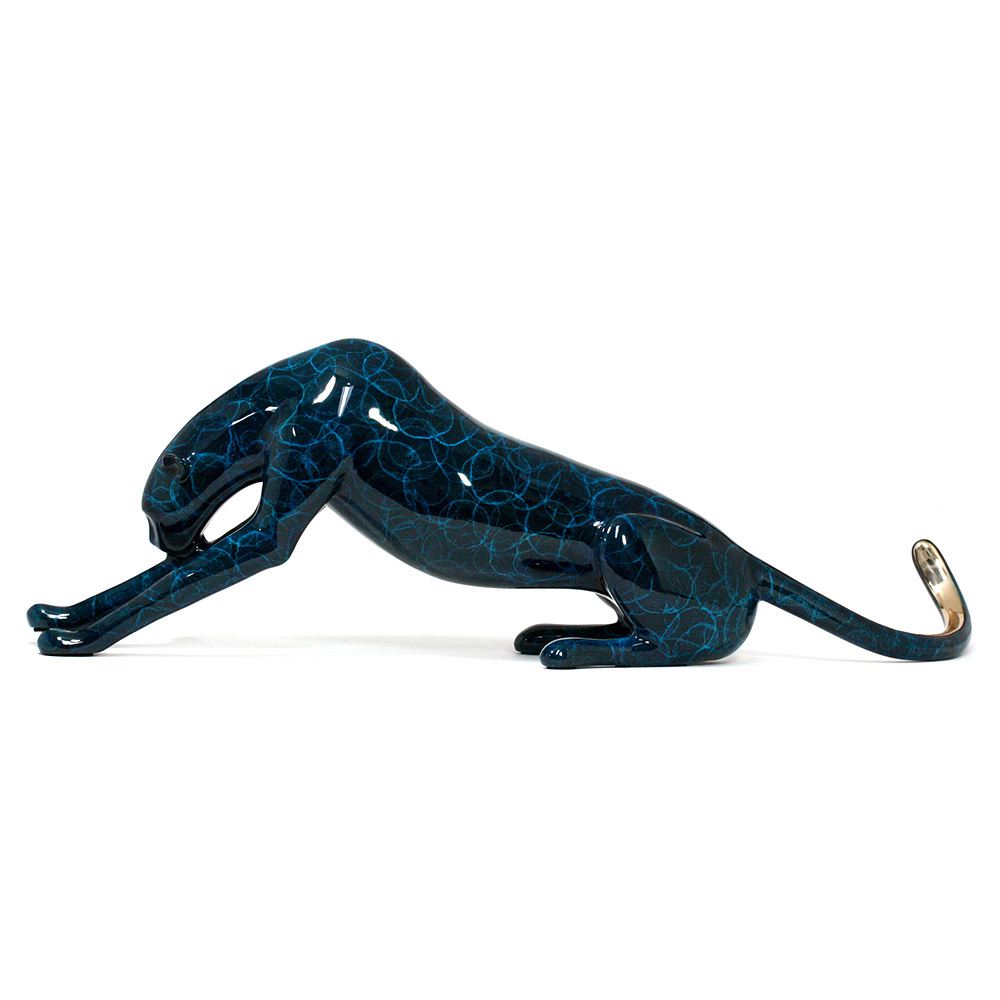 Loet Vanderveen - CHEETAH, EMPEROR (380) - BRONZE - 27 X 9.5 - These sculptures are bronze limited editions.
<br>
<br><a href="/[sculpture]/[available]-[patina]-[swatches]/">More than 30 patinas are available</a>. Available patinas are indicated as IN STOCK. Loet Vanderveen limited editions are always in strong demand and our stocked inventory sells quickly. Special orders are not being taken at this time.
<br>
<br>Allow a few weeks for your sculptures to arrive as each one is thoroughly prepared and packed in our warehouse. This includes fully customized crating and boxing for each piece. Your patience is appreciated during this process as we strive to ensure that your new artwork safely arrives.
<br>
<br>Shipping and Handling TBD