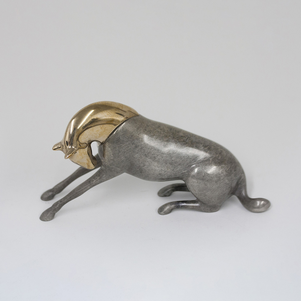 Loet Vanderveen - HORSE, CLASSIC RECLINING (381) - BRONZE - 6 X 3 - These sculptures are bronze limited editions.
<br>
<br><a href="/[sculpture]/[available]-[patina]-[swatches]/">More than 30 patinas are available</a>. Available patinas are indicated as IN STOCK. Loet Vanderveen limited editions are always in strong demand and our stocked inventory sells quickly. Special orders are not being taken at this time.
<br>
<br>Allow a few weeks for your sculptures to arrive as each one is thoroughly prepared and packed in our warehouse. This includes fully customized crating and boxing for each piece. Your patience is appreciated during this process as we strive to ensure that your new artwork safely arrives.
<br>
<br>Shipping and Handling TBD