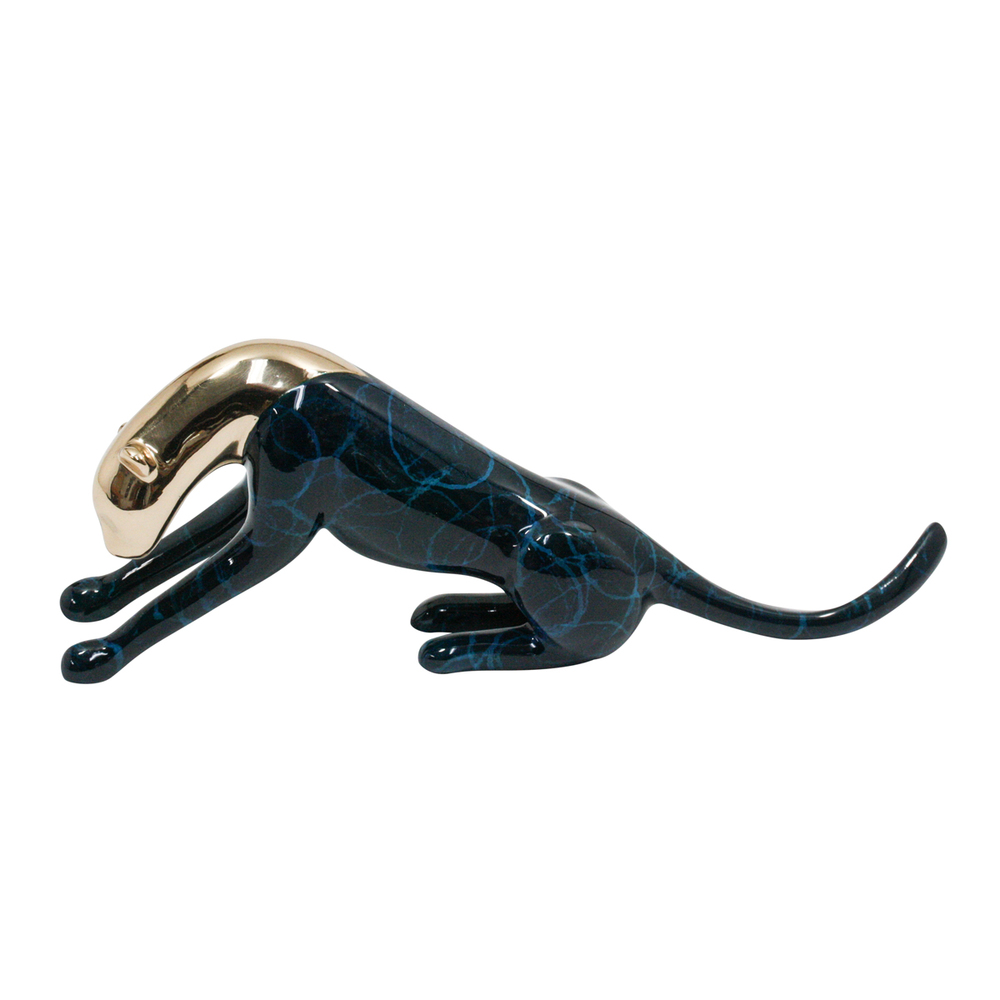 Loet Vanderveen - CHEETAH, CLASSIC STRETCHING (384) - BRONZE - 7.5 X 2.75 - These sculptures are bronze limited editions.
<br>
<br><a href="/[sculpture]/[available]-[patina]-[swatches]/">More than 30 patinas are available</a>. Available patinas are indicated as IN STOCK. Loet Vanderveen limited editions are always in strong demand and our stocked inventory sells quickly. Special orders are not being taken at this time.
<br>
<br>Allow a few weeks for your sculptures to arrive as each one is thoroughly prepared and packed in our warehouse. This includes fully customized crating and boxing for each piece. Your patience is appreciated during this process as we strive to ensure that your new artwork safely arrives.
<br>
<br>Shipping and Handling TBD
