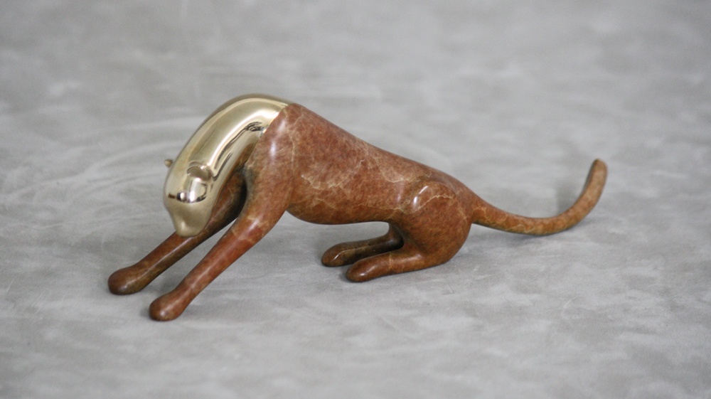 Loet Vanderveen - CHEETAH, CLASSIC STRETCHING (384) - BRONZE - 7.5 X 2.75 - These sculptures are bronze limited editions.
<br>
<br><a href="/[sculpture]/[available]-[patina]-[swatches]/">More than 30 patinas are available</a>. Available patinas are indicated as IN STOCK. Loet Vanderveen limited editions are always in strong demand and our stocked inventory sells quickly. Special orders are not being taken at this time.
<br>
<br>Allow a few weeks for your sculptures to arrive as each one is thoroughly prepared and packed in our warehouse. This includes fully customized crating and boxing for each piece. Your patience is appreciated during this process as we strive to ensure that your new artwork safely arrives.
<br>
<br>Shipping and Handling TBD