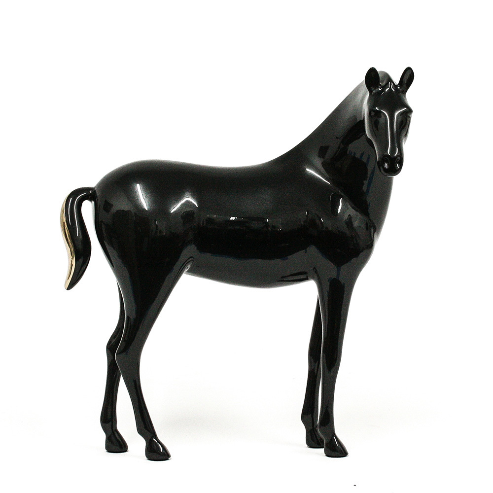Loet Vanderveen - HORSE, STUDIO (385) - BRONZE - 8.5 X 10.5 - These sculptures are bronze limited editions.
<br>
<br><a href="/[sculpture]/[available]-[patina]-[swatches]/">More than 30 patinas are available</a>. Available patinas are indicated as IN STOCK. Loet Vanderveen limited editions are always in strong demand and our stocked inventory sells quickly. Special orders are not being taken at this time.
<br>
<br>Allow a few weeks for your sculptures to arrive as each one is thoroughly prepared and packed in our warehouse. This includes fully customized crating and boxing for each piece. Your patience is appreciated during this process as we strive to ensure that your new artwork safely arrives.
<br>
<br>Shipping and Handling TBD