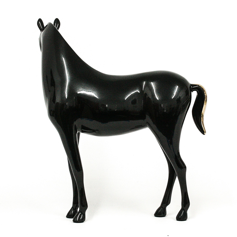 Loet Vanderveen - HORSE, STUDIO (385) - BRONZE - 8.5 X 10.5 - These sculptures are bronze limited editions.
<br>
<br><a href="/[sculpture]/[available]-[patina]-[swatches]/">More than 30 patinas are available</a>. Available patinas are indicated as IN STOCK. Loet Vanderveen limited editions are always in strong demand and our stocked inventory sells quickly. Special orders are not being taken at this time.
<br>
<br>Allow a few weeks for your sculptures to arrive as each one is thoroughly prepared and packed in our warehouse. This includes fully customized crating and boxing for each piece. Your patience is appreciated during this process as we strive to ensure that your new artwork safely arrives.
<br>
<br>Shipping and Handling TBD