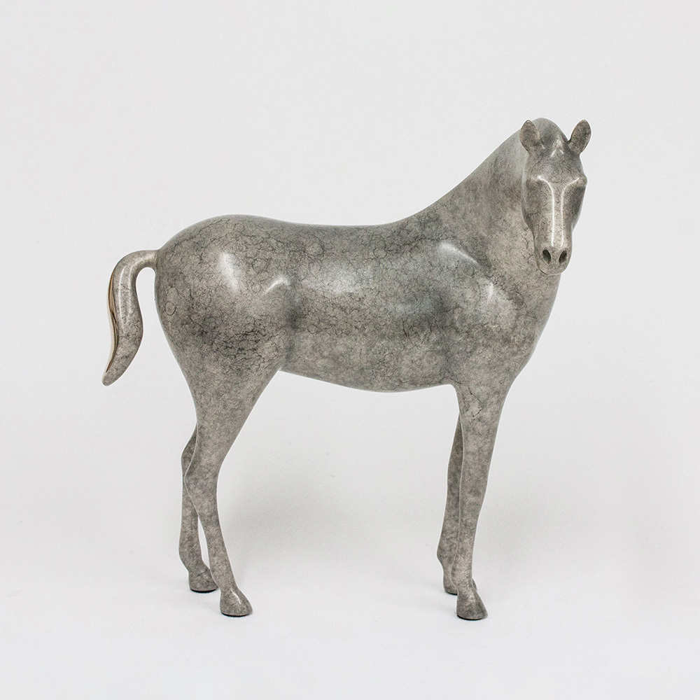 Loet Vanderveen - HORSE, STUDIO (385) - BRONZE - 8.5 X 10.5 - Free Shipping Anywhere In The USA!
<br>
<br>These sculptures are bronze limited editions.
<br>
<br><a href="/[sculpture]/[available]-[patina]-[swatches]/">More than 30 patinas are available</a>. Available patinas are indicated as IN STOCK. Loet Vanderveen limited editions are always in strong demand and our stocked inventory sells quickly. Special orders are not being taken at this time.
<br>
<br>Allow a few weeks for your sculptures to arrive as each one is thoroughly prepared and packed in our warehouse. This includes fully customized crating and boxing for each piece. Your patience is appreciated during this process as we strive to ensure that your new artwork safely arrives.