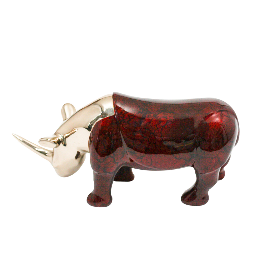 Loet Vanderveen - RHINO, STUDIO (388) - BRONZE - 7.5 X 4.5 - These sculptures are bronze limited editions.
<br>
<br><a href="/[sculpture]/[available]-[patina]-[swatches]/">More than 30 patinas are available</a>. Available patinas are indicated as IN STOCK. Loet Vanderveen limited editions are always in strong demand and our stocked inventory sells quickly. Special orders are not being taken at this time.
<br>
<br>Allow a few weeks for your sculptures to arrive as each one is thoroughly prepared and packed in our warehouse. This includes fully customized crating and boxing for each piece. Your patience is appreciated during this process as we strive to ensure that your new artwork safely arrives.
<br>
<br>Shipping and Handling TBD