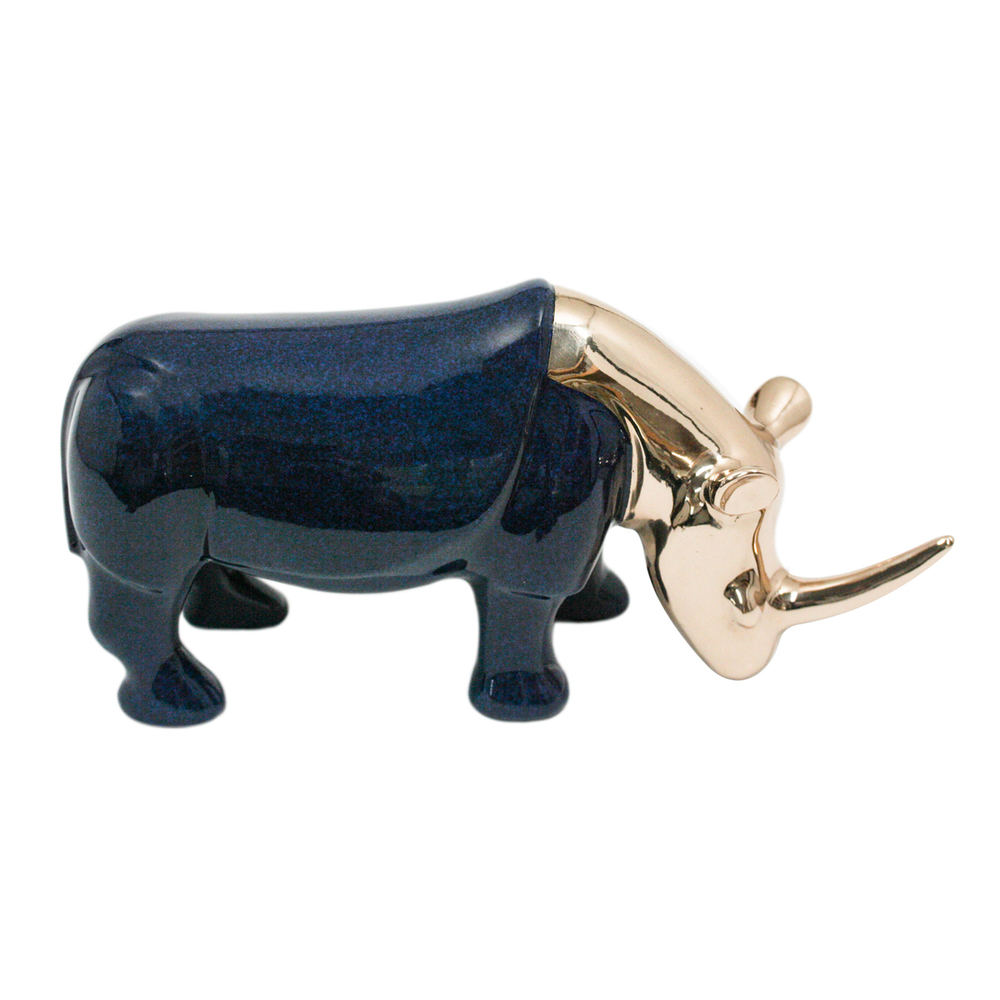 Loet Vanderveen - RHINO, STUDIO (388) - BRONZE - 7.5 X 4.5 - These sculptures are bronze limited editions.
<br>
<br><a href="/[sculpture]/[available]-[patina]-[swatches]/">More than 30 patinas are available</a>. Available patinas are indicated as IN STOCK. Loet Vanderveen limited editions are always in strong demand and our stocked inventory sells quickly. Special orders are not being taken at this time.
<br>
<br>Allow a few weeks for your sculptures to arrive as each one is thoroughly prepared and packed in our warehouse. This includes fully customized crating and boxing for each piece. Your patience is appreciated during this process as we strive to ensure that your new artwork safely arrives.
<br>
<br>Shipping and Handling TBD