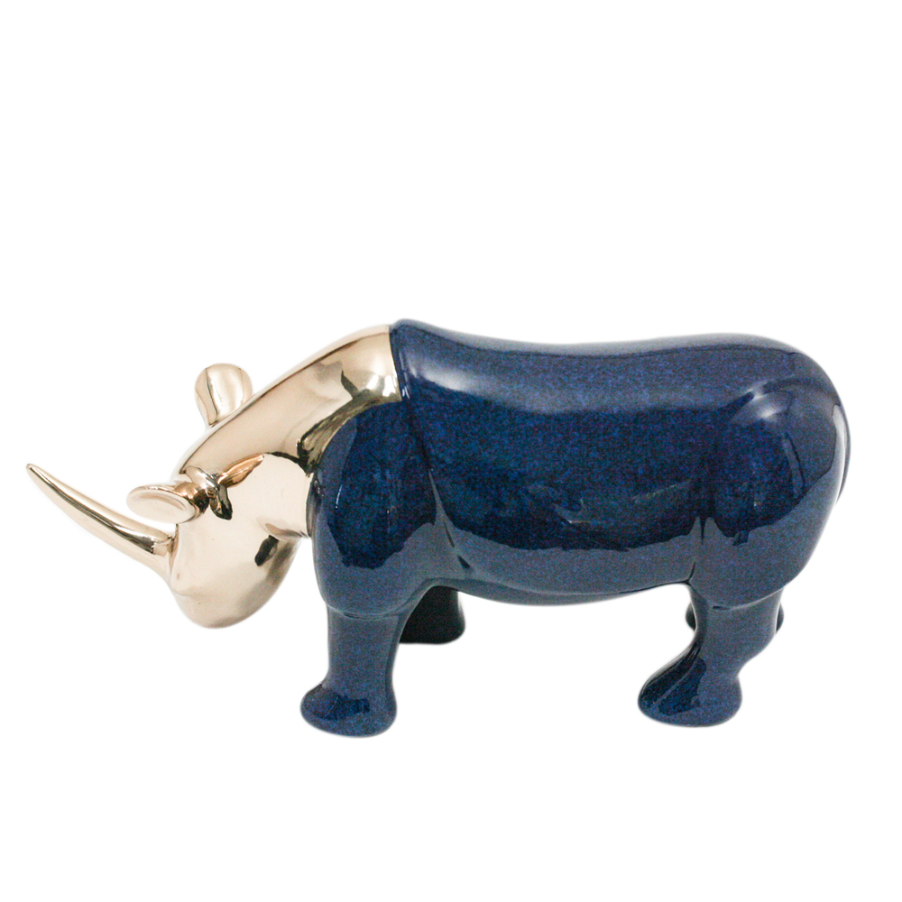 Loet Vanderveen - RHINO, STUDIO (388) - BRONZE - 7.5 X 4.5 - These sculptures are bronze limited editions.
<br>
<br><a href="/[sculpture]/[available]-[patina]-[swatches]/">More than 30 patinas are available</a>. Available patinas are indicated as IN STOCK. Loet Vanderveen limited editions are always in strong demand and our stocked inventory sells quickly. Special orders are not being taken at this time.
<br>
<br>Allow a few weeks for your sculptures to arrive as each one is thoroughly prepared and packed in our warehouse. This includes fully customized crating and boxing for each piece. Your patience is appreciated during this process as we strive to ensure that your new artwork safely arrives.
<br>
<br>Shipping and Handling TBD