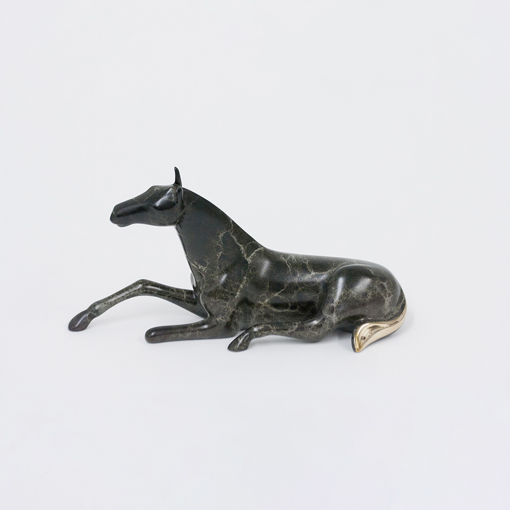 Loet Vanderveen - HORSE, SMALL FOAL (389) - BRONZE - 8 X 4 - These sculptures are bronze limited editions.
<br>
<br><a href="/[sculpture]/[available]-[patina]-[swatches]/">More than 30 patinas are available</a>. Available patinas are indicated as IN STOCK. Loet Vanderveen limited editions are always in strong demand and our stocked inventory sells quickly. Special orders are not being taken at this time.
<br>
<br>Allow a few weeks for your sculptures to arrive as each one is thoroughly prepared and packed in our warehouse. This includes fully customized crating and boxing for each piece. Your patience is appreciated during this process as we strive to ensure that your new artwork safely arrives.
<br>
<br>Shipping and Handling TBD