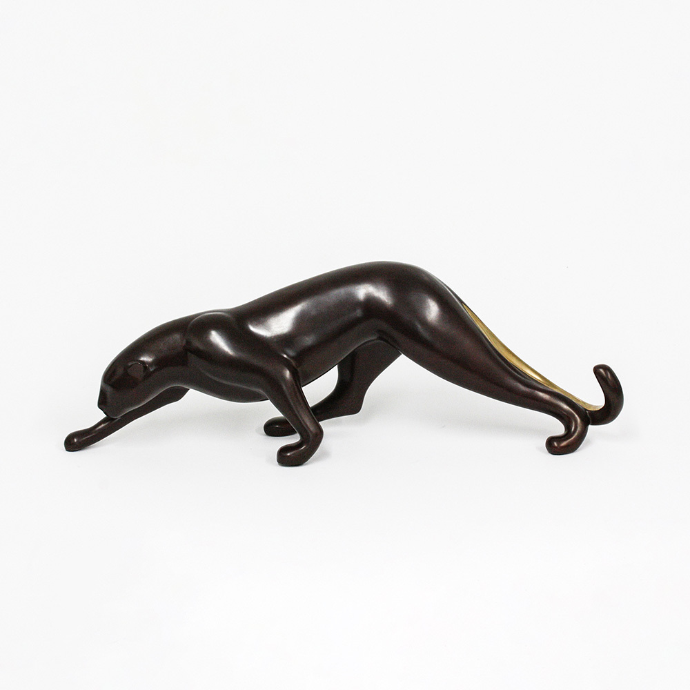 Loet Vanderveen - COUGAR, STRETCHING (396) - BRONZE - 21 X 7 - Free Shipping Anywhere In The USA!<br><br>These sculptures are bronze limited editions.<br><br><a href="/[sculpture]/[available]-[patina]-[swatches]/">More than 30 patinas are available</a>. Available patinas are indicated as IN STOCK. Loet Vanderveen limited editions are always in strong demand and our stocked inventory sells quickly. Please contact the galleries for any special orders.<br><br>Allow a few weeks for your sculptures to arrive as each one is thoroughly prepared and packed in our warehouse. This includes fully customized crating and boxing for each piece. Your patience is appreciated during this process as we strive to ensure that your new artwork safely arrives.