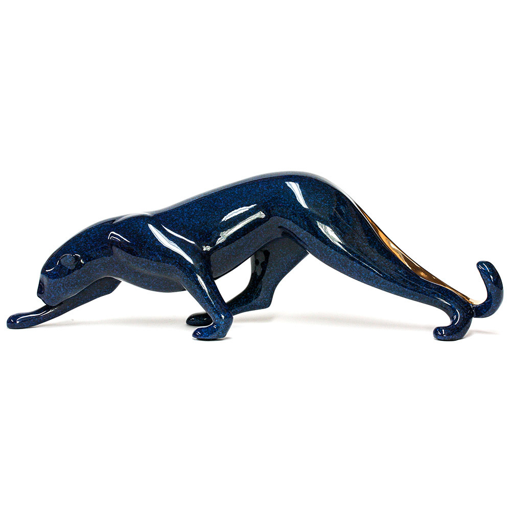 Loet Vanderveen - COUGAR, STRETCHING (396) - BRONZE - 21 X 7 - These sculptures are bronze limited editions.
<br>
<br><a href="/[sculpture]/[available]-[patina]-[swatches]/">More than 30 patinas are available</a>. Available patinas are indicated as IN STOCK. Loet Vanderveen limited editions are always in strong demand and our stocked inventory sells quickly. Special orders are not being taken at this time.
<br>
<br>Allow a few weeks for your sculptures to arrive as each one is thoroughly prepared and packed in our warehouse. This includes fully customized crating and boxing for each piece. Your patience is appreciated during this process as we strive to ensure that your new artwork safely arrives.
<br>
<br>Shipping and Handling TBD