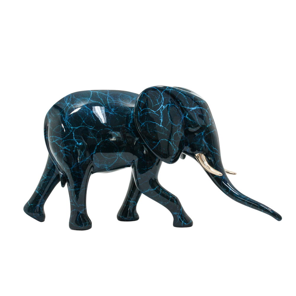 Loet Vanderveen - ELEPHANT, STUDIO (397) - BRONZE - 16 X 9 - These sculptures are bronze limited editions.
<br>
<br><a href="/[sculpture]/[available]-[patina]-[swatches]/">More than 30 patinas are available</a>. Available patinas are indicated as IN STOCK. Loet Vanderveen limited editions are always in strong demand and our stocked inventory sells quickly. Special orders are not being taken at this time.
<br>
<br>Allow a few weeks for your sculptures to arrive as each one is thoroughly prepared and packed in our warehouse. This includes fully customized crating and boxing for each piece. Your patience is appreciated during this process as we strive to ensure that your new artwork safely arrives.
<br>
<br>Shipping and Handling TBD