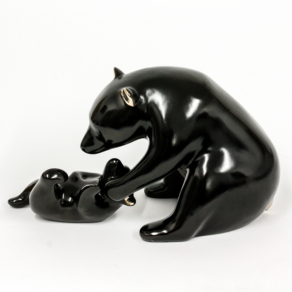 Loet Vanderveen - BEAR AND CUB (402) - BRONZE - 10 X 5.25 - These sculptures are bronze limited editions.
<br>
<br><a href="/[sculpture]/[available]-[patina]-[swatches]/">More than 30 patinas are available</a>. Available patinas are indicated as IN STOCK. Loet Vanderveen limited editions are always in strong demand and our stocked inventory sells quickly. Special orders are not being taken at this time.
<br>
<br>Allow a few weeks for your sculptures to arrive as each one is thoroughly prepared and packed in our warehouse. This includes fully customized crating and boxing for each piece. Your patience is appreciated during this process as we strive to ensure that your new artwork safely arrives.
<br>
<br>Shipping and Handling TBD