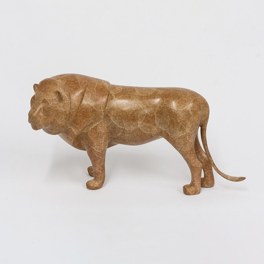 Loet Vanderveen - LION, LARGE MALE (403) - BRONZE - 12 X 5.5 X 7.5 - These sculptures are bronze limited editions.
<br>
<br><a href="/[sculpture]/[available]-[patina]-[swatches]/">More than 30 patinas are available</a>. Available patinas are indicated as IN STOCK. Loet Vanderveen limited editions are always in strong demand and our stocked inventory sells quickly. Special orders are not being taken at this time.
<br>
<br>Allow a few weeks for your sculptures to arrive as each one is thoroughly prepared and packed in our warehouse. This includes fully customized crating and boxing for each piece. Your patience is appreciated during this process as we strive to ensure that your new artwork safely arrives.
<br>
<br>Shipping and Handling TBD