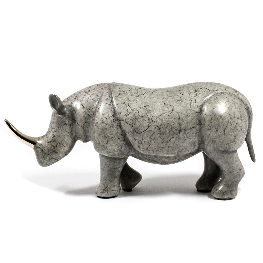 Loet Vanderveen - RHINO, NOAH'S (405) - BRONZE - 7.25 X 3 - Free Shipping Anywhere In The USA!
<br>
<br>These sculptures are bronze limited editions.
<br>
<br><a href="/[sculpture]/[available]-[patina]-[swatches]/">More than 30 patinas are available</a>. Available patinas are indicated as IN STOCK. Loet Vanderveen limited editions are always in strong demand and our stocked inventory sells quickly. Special orders are not being taken at this time.
<br>
<br>Allow a few weeks for your sculptures to arrive as each one is thoroughly prepared and packed in our warehouse. This includes fully customized crating and boxing for each piece. Your patience is appreciated during this process as we strive to ensure that your new artwork safely arrives.