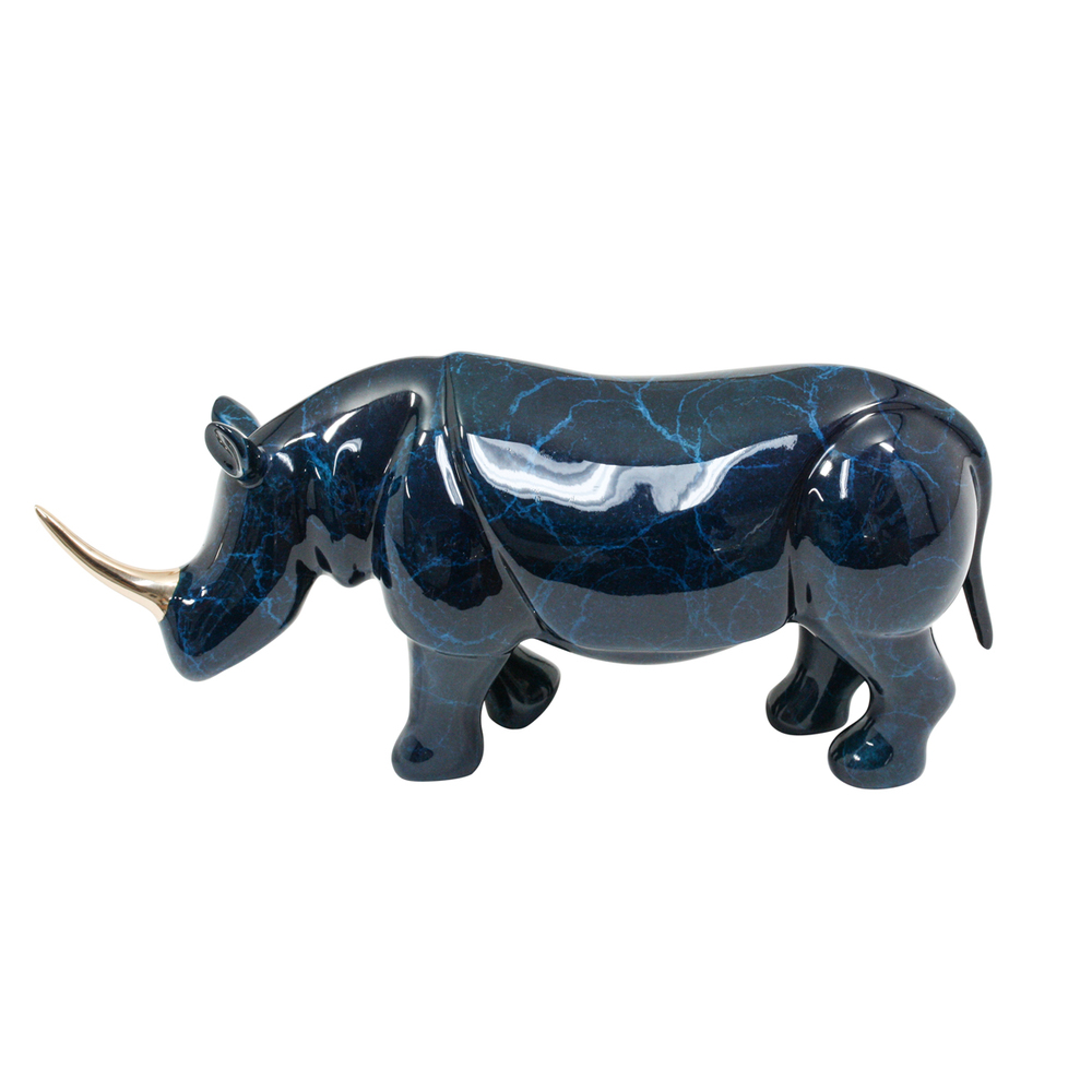 Loet Vanderveen - RHINO, NOAH'S (405) - BRONZE - 7.25 X 3 - These sculptures are bronze limited editions.
<br>
<br><a href="/[sculpture]/[available]-[patina]-[swatches]/">More than 30 patinas are available</a>. Available patinas are indicated as IN STOCK. Loet Vanderveen limited editions are always in strong demand and our stocked inventory sells quickly. Special orders are not being taken at this time.
<br>
<br>Allow a few weeks for your sculptures to arrive as each one is thoroughly prepared and packed in our warehouse. This includes fully customized crating and boxing for each piece. Your patience is appreciated during this process as we strive to ensure that your new artwork safely arrives.
<br>
<br>Shipping and Handling TBD