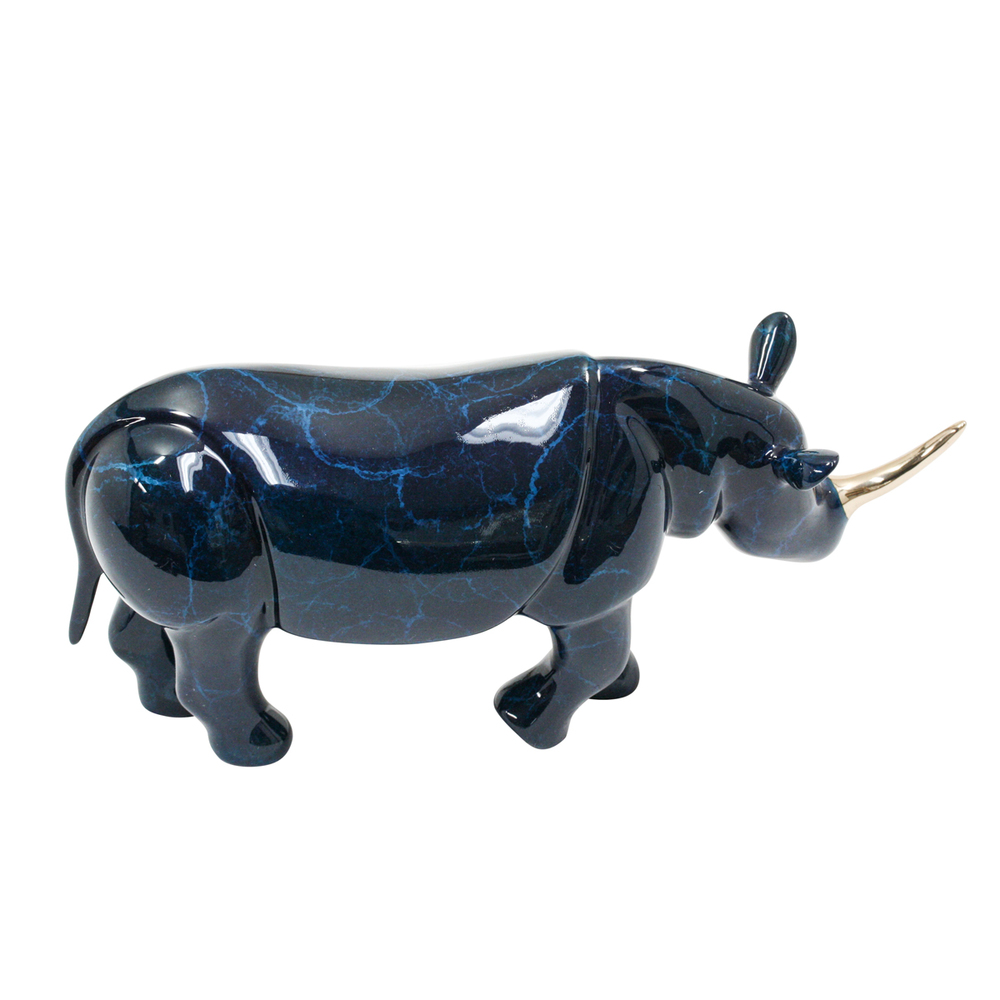 Loet Vanderveen - RHINO, NOAH'S (405) - BRONZE - 7.25 X 3 - These sculptures are bronze limited editions.
<br>
<br><a href="/[sculpture]/[available]-[patina]-[swatches]/">More than 30 patinas are available</a>. Available patinas are indicated as IN STOCK. Loet Vanderveen limited editions are always in strong demand and our stocked inventory sells quickly. Special orders are not being taken at this time.
<br>
<br>Allow a few weeks for your sculptures to arrive as each one is thoroughly prepared and packed in our warehouse. This includes fully customized crating and boxing for each piece. Your patience is appreciated during this process as we strive to ensure that your new artwork safely arrives.
<br>
<br>Shipping and Handling TBD