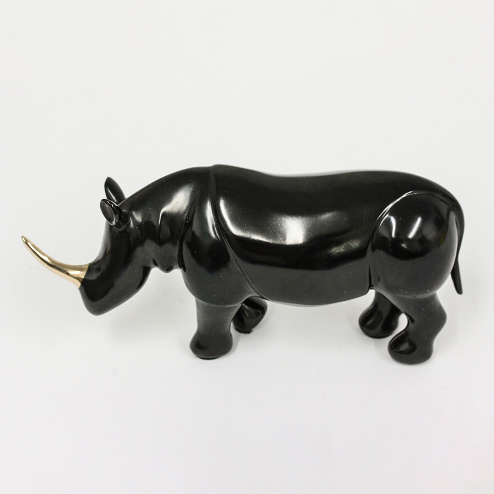Loet Vanderveen - RHINO, NOAH'S (405) - BRONZE - 7.25 X 3 - Free Shipping Anywhere In The USA!
<br>
<br>These sculptures are bronze limited editions.
<br>
<br><a href="/[sculpture]/[available]-[patina]-[swatches]/">More than 30 patinas are available</a>. Available patinas are indicated as IN STOCK. Loet Vanderveen limited editions are always in strong demand and our stocked inventory sells quickly. Special orders are not being taken at this time.
<br>
<br>Allow a few weeks for your sculptures to arrive as each one is thoroughly prepared and packed in our warehouse. This includes fully customized crating and boxing for each piece. Your patience is appreciated during this process as we strive to ensure that your new artwork safely arrives.