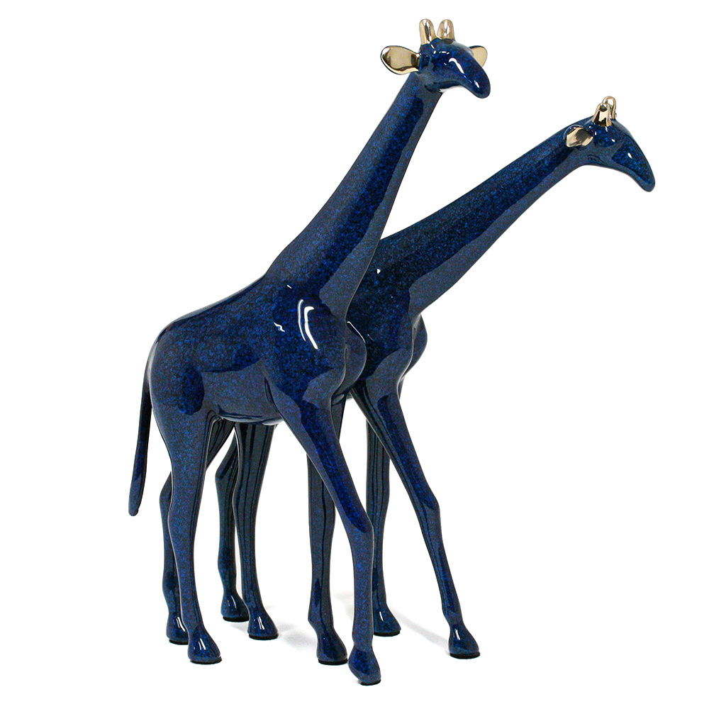 Loet Vanderveen - GIRAFFE PAIR, NOAH'S (406) - BRONZE - 9 X 7 - These sculptures are bronze limited editions.
<br>
<br><a href="/[sculpture]/[available]-[patina]-[swatches]/">More than 30 patinas are available</a>. Available patinas are indicated as IN STOCK. Loet Vanderveen limited editions are always in strong demand and our stocked inventory sells quickly. Special orders are not being taken at this time.
<br>
<br>Allow a few weeks for your sculptures to arrive as each one is thoroughly prepared and packed in our warehouse. This includes fully customized crating and boxing for each piece. Your patience is appreciated during this process as we strive to ensure that your new artwork safely arrives.
<br>
<br>Shipping and Handling TBD