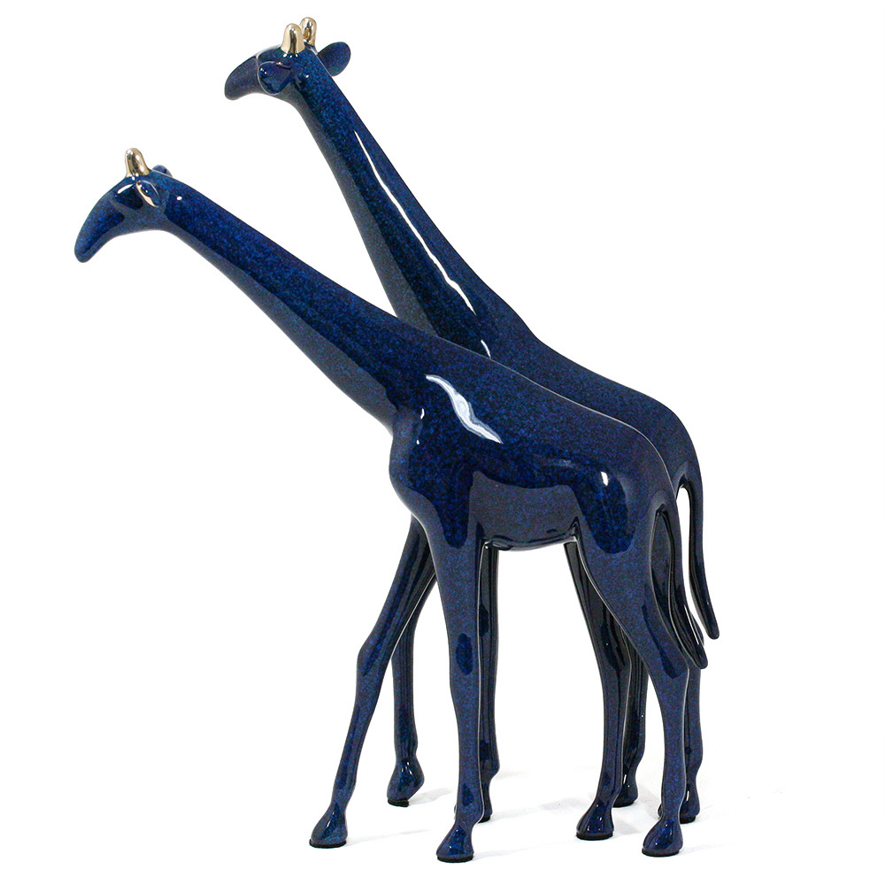 Loet Vanderveen - GIRAFFE PAIR, NOAH'S (406) - BRONZE - 9 X 7 - These sculptures are bronze limited editions.
<br>
<br><a href="/[sculpture]/[available]-[patina]-[swatches]/">More than 30 patinas are available</a>. Available patinas are indicated as IN STOCK. Loet Vanderveen limited editions are always in strong demand and our stocked inventory sells quickly. Special orders are not being taken at this time.
<br>
<br>Allow a few weeks for your sculptures to arrive as each one is thoroughly prepared and packed in our warehouse. This includes fully customized crating and boxing for each piece. Your patience is appreciated during this process as we strive to ensure that your new artwork safely arrives.
<br>
<br>Shipping and Handling TBD