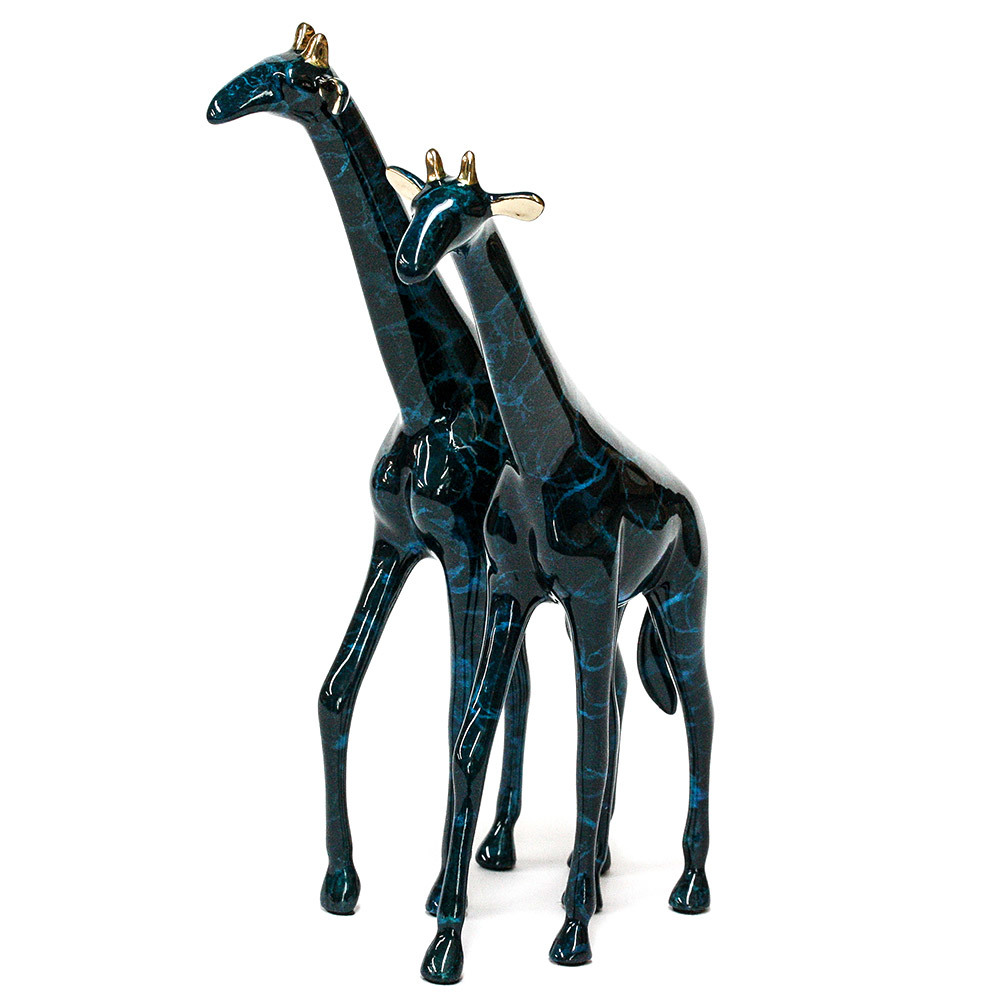 Loet Vanderveen - GIRAFFE PAIR, NOAH'S (406) - BRONZE - 9 X 7 - These sculptures are bronze limited editions.
<br>
<br><a href="/[sculpture]/[available]-[patina]-[swatches]/">More than 30 patinas are available</a>. Available patinas are indicated as IN STOCK. Loet Vanderveen limited editions are always in strong demand and our stocked inventory sells quickly. Special orders are not being taken at this time.
<br>
<br>Allow a few weeks for your sculptures to arrive as each one is thoroughly prepared and packed in our warehouse. This includes fully customized crating and boxing for each piece. Your patience is appreciated during this process as we strive to ensure that your new artwork safely arrives.
<br>
<br>Shipping and Handling TBD
