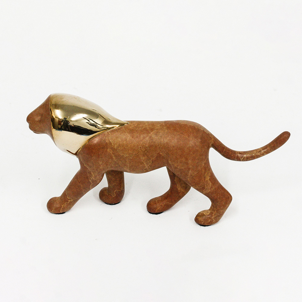 Loet Vanderveen - LION, NOAH'S (411) - BRONZE - 6.5 X 1.25 - These sculptures are bronze limited editions.
<br>
<br><a href="/[sculpture]/[available]-[patina]-[swatches]/">More than 30 patinas are available</a>. Available patinas are indicated as IN STOCK. Loet Vanderveen limited editions are always in strong demand and our stocked inventory sells quickly. Special orders are not being taken at this time.
<br>
<br>Allow a few weeks for your sculptures to arrive as each one is thoroughly prepared and packed in our warehouse. This includes fully customized crating and boxing for each piece. Your patience is appreciated during this process as we strive to ensure that your new artwork safely arrives.
<br>
<br>Shipping and Handling TBD