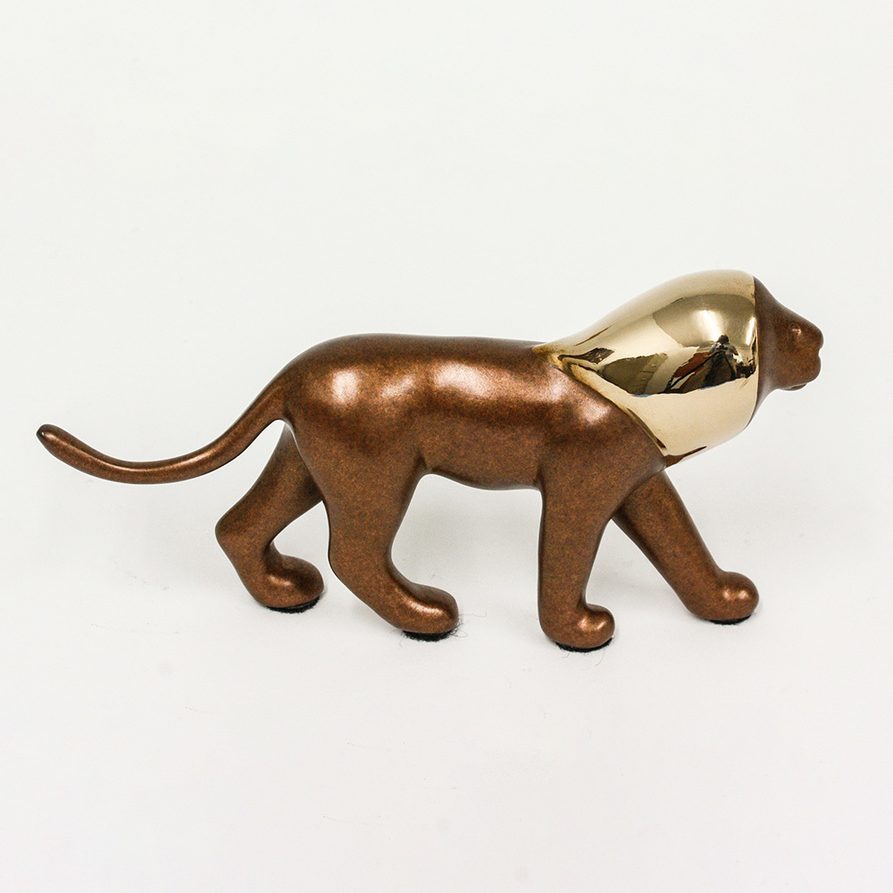 Loet Vanderveen - LION, NOAH'S (411) - BRONZE - 6.5 X 1.25 - These sculptures are bronze limited editions.
<br>
<br><a href="/[sculpture]/[available]-[patina]-[swatches]/">More than 30 patinas are available</a>. Available patinas are indicated as IN STOCK. Loet Vanderveen limited editions are always in strong demand and our stocked inventory sells quickly. Special orders are not being taken at this time.
<br>
<br>Allow a few weeks for your sculptures to arrive as each one is thoroughly prepared and packed in our warehouse. This includes fully customized crating and boxing for each piece. Your patience is appreciated during this process as we strive to ensure that your new artwork safely arrives.
<br>
<br>Shipping and Handling TBD
