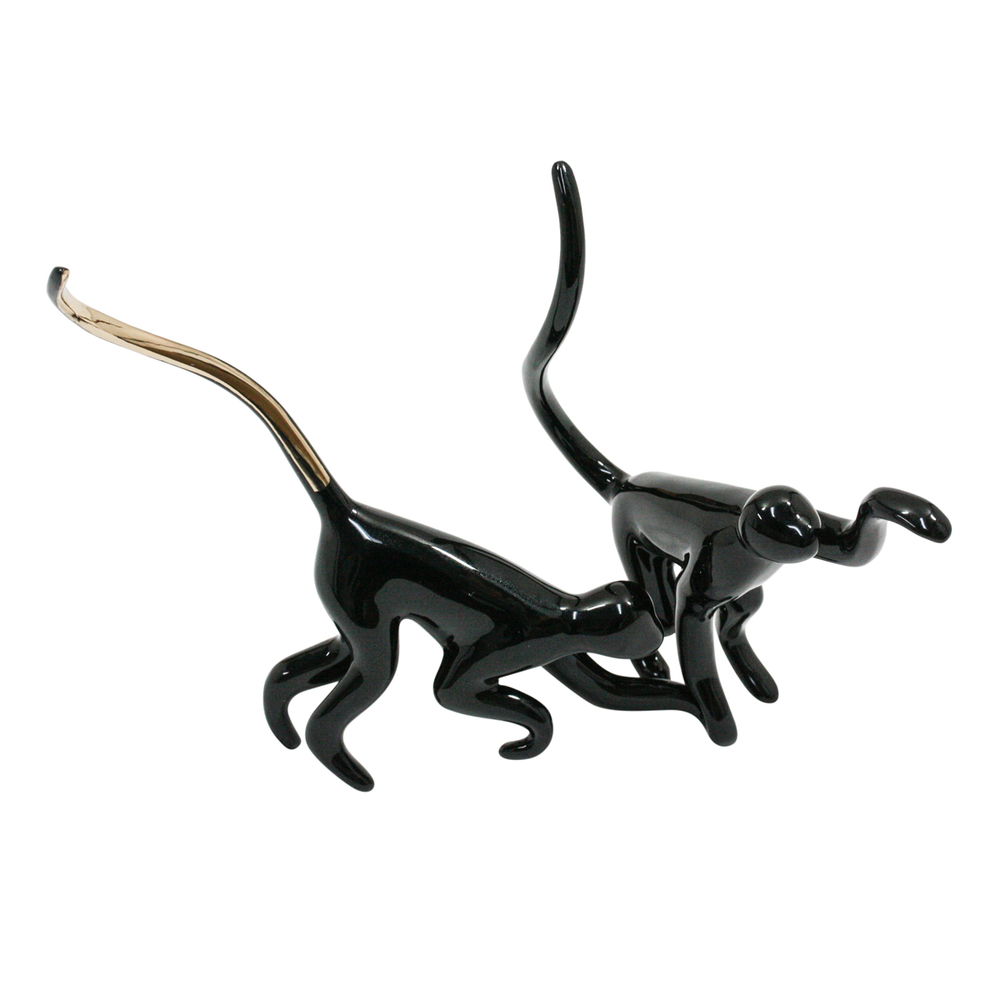 Loet Vanderveen - MONKEY PAIR, NOAH'S (414) - BRONZE - 7 X 2.75 - Free Shipping Anywhere In The USA!
<br>
<br>These sculptures are bronze limited editions.
<br>
<br><a href="/[sculpture]/[available]-[patina]-[swatches]/">More than 30 patinas are available</a>. Available patinas are indicated as IN STOCK. Loet Vanderveen limited editions are always in strong demand and our stocked inventory sells quickly. Special orders are not being taken at this time.
<br>
<br>Allow a few weeks for your sculptures to arrive as each one is thoroughly prepared and packed in our warehouse. This includes fully customized crating and boxing for each piece. Your patience is appreciated during this process as we strive to ensure that your new artwork safely arrives.