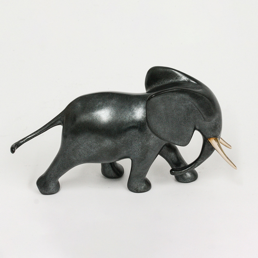 Loet Vanderveen - ELEPHANT, NOAH'S (415) - BRONZE - 8 X 2.25 - These sculptures are bronze limited editions.
<br>
<br><a href="/[sculpture]/[available]-[patina]-[swatches]/">More than 30 patinas are available</a>. Available patinas are indicated as IN STOCK. Loet Vanderveen limited editions are always in strong demand and our stocked inventory sells quickly. Special orders are not being taken at this time.
<br>
<br>Allow a few weeks for your sculptures to arrive as each one is thoroughly prepared and packed in our warehouse. This includes fully customized crating and boxing for each piece. Your patience is appreciated during this process as we strive to ensure that your new artwork safely arrives.
<br>
<br>Shipping and Handling TBD