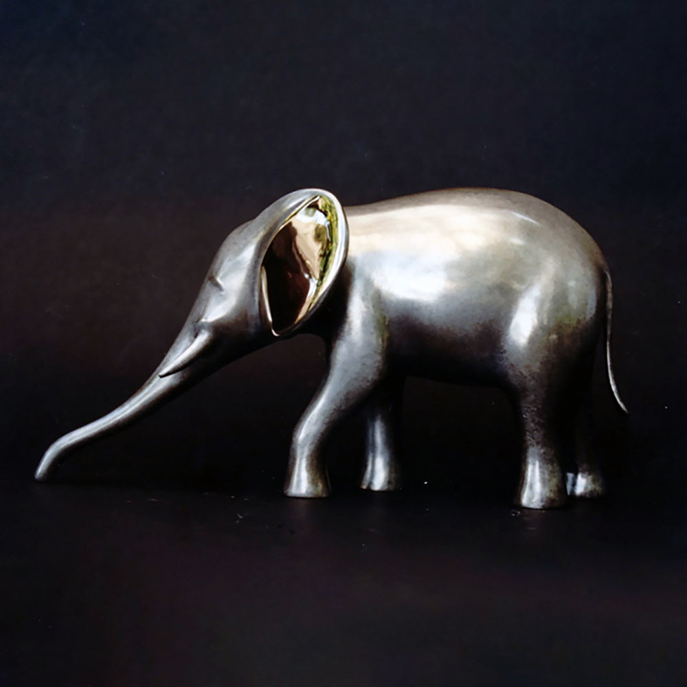 Loet Vanderveen - ELEPHANT, DRINKING SMALL (422) - BRONZE - 12 X 6.75 - These sculptures are bronze limited editions.
<br>
<br><a href="/[sculpture]/[available]-[patina]-[swatches]/">More than 30 patinas are available</a>. Available patinas are indicated as IN STOCK. Loet Vanderveen limited editions are always in strong demand and our stocked inventory sells quickly. Special orders are not being taken at this time.
<br>
<br>Allow a few weeks for your sculptures to arrive as each one is thoroughly prepared and packed in our warehouse. This includes fully customized crating and boxing for each piece. Your patience is appreciated during this process as we strive to ensure that your new artwork safely arrives.
<br>
<br>Shipping and Handling TBD