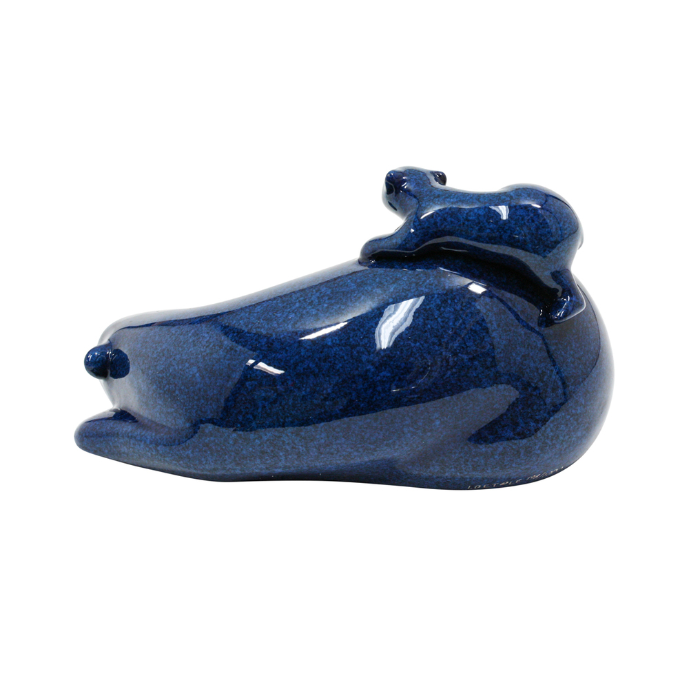Loet Vanderveen - POLAR BEAR & BABY, RECLINING (428) - BRONZE - 8 X 4.25 - These sculptures are bronze limited editions.
<br>
<br><a href="/[sculpture]/[available]-[patina]-[swatches]/">More than 30 patinas are available</a>. Available patinas are indicated as IN STOCK. Loet Vanderveen limited editions are always in strong demand and our stocked inventory sells quickly. Special orders are not being taken at this time.
<br>
<br>Allow a few weeks for your sculptures to arrive as each one is thoroughly prepared and packed in our warehouse. This includes fully customized crating and boxing for each piece. Your patience is appreciated during this process as we strive to ensure that your new artwork safely arrives.
<br>
<br>Shipping and Handling TBD