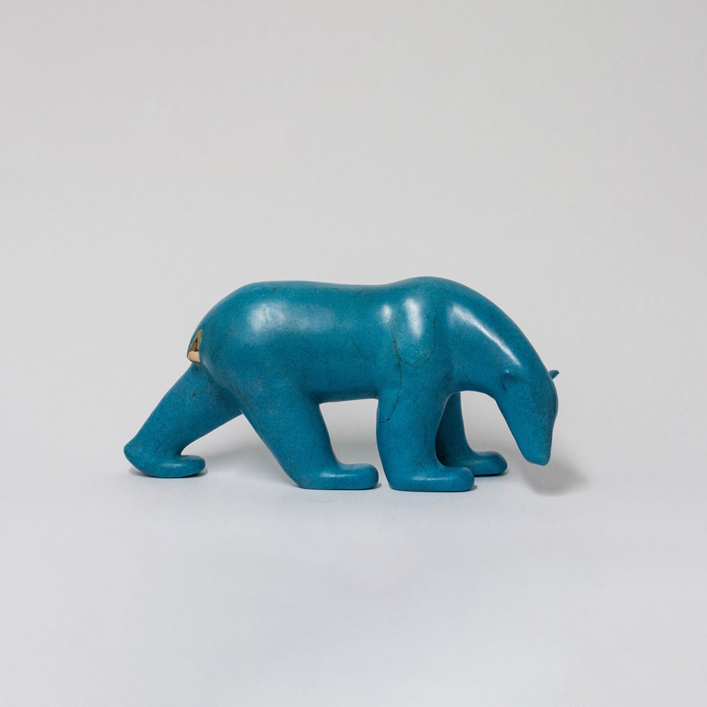 Loet Vanderveen - POLAR BEAR, STANDING (437) - BRONZE - 15.5 X 5.5 X 7.25 - These sculptures are bronze limited editions.
<br>
<br><a href="/[sculpture]/[available]-[patina]-[swatches]/">More than 30 patinas are available</a>. Available patinas are indicated as IN STOCK. Loet Vanderveen limited editions are always in strong demand and our stocked inventory sells quickly. Special orders are not being taken at this time.
<br>
<br>Allow a few weeks for your sculptures to arrive as each one is thoroughly prepared and packed in our warehouse. This includes fully customized crating and boxing for each piece. Your patience is appreciated during this process as we strive to ensure that your new artwork safely arrives.
<br>
<br>Shipping and Handling TBD