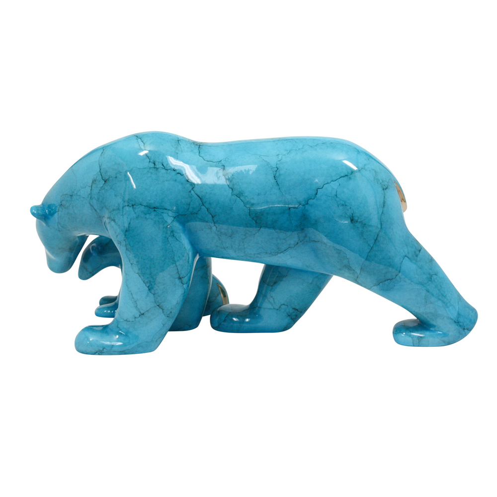Loet Vanderveen - POLAR BEAR AND BABY, STANDING (438) - BRONZE - 15.5 X 8 X 7.25 - These sculptures are bronze limited editions.
<br>
<br><a href="/[sculpture]/[available]-[patina]-[swatches]/">More than 30 patinas are available</a>. Available patinas are indicated as IN STOCK. Loet Vanderveen limited editions are always in strong demand and our stocked inventory sells quickly. Special orders are not being taken at this time.
<br>
<br>Allow a few weeks for your sculptures to arrive as each one is thoroughly prepared and packed in our warehouse. This includes fully customized crating and boxing for each piece. Your patience is appreciated during this process as we strive to ensure that your new artwork safely arrives.
<br>
<br>Shipping and Handling TBD