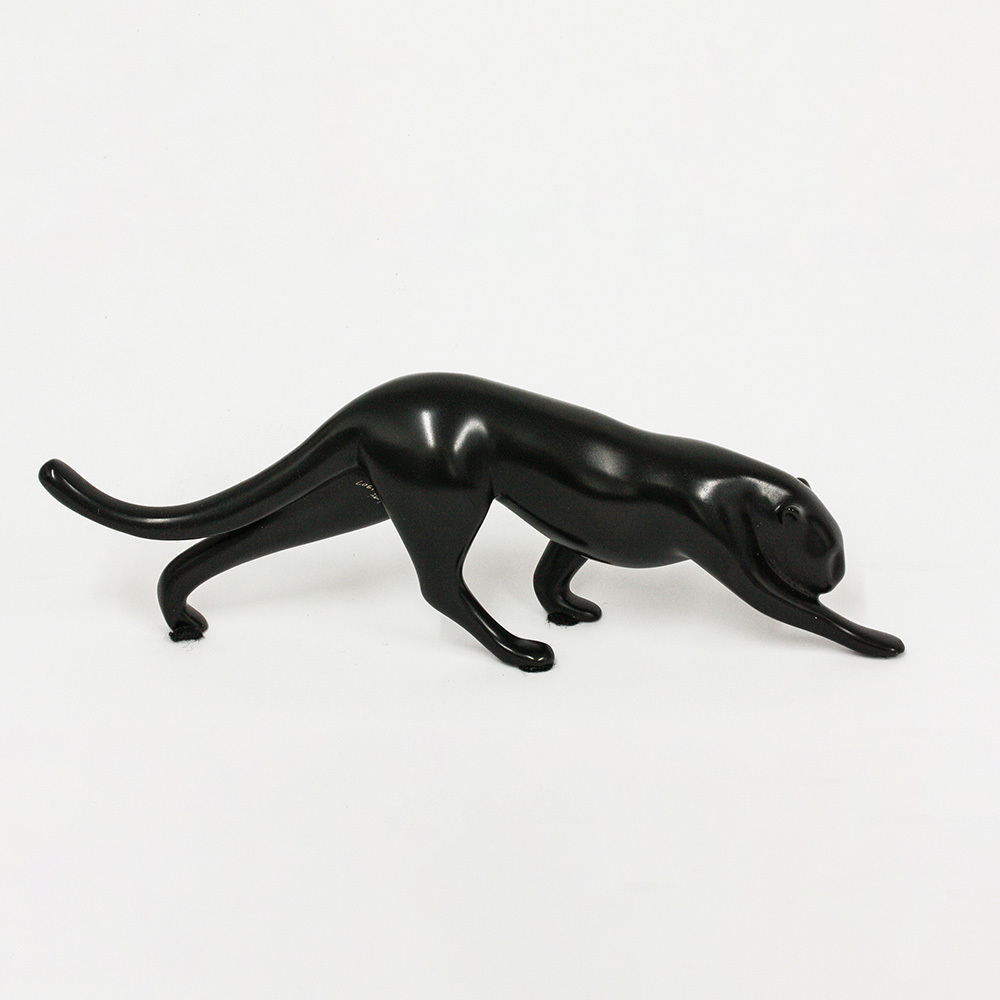 Loet Vanderveen - JAGUAR STALKING (452) - BRONZE - 11 X 4 - Free Shipping Anywhere In The USA!
<br>
<br>These sculptures are bronze limited editions.
<br>
<br><a href="/[sculpture]/[available]-[patina]-[swatches]/">More than 30 patinas are available</a>. Available patinas are indicated as IN STOCK. Loet Vanderveen limited editions are always in strong demand and our stocked inventory sells quickly. Special orders are not being taken at this time.
<br>
<br>Allow a few weeks for your sculptures to arrive as each one is thoroughly prepared and packed in our warehouse. This includes fully customized crating and boxing for each piece. Your patience is appreciated during this process as we strive to ensure that your new artwork safely arrives.