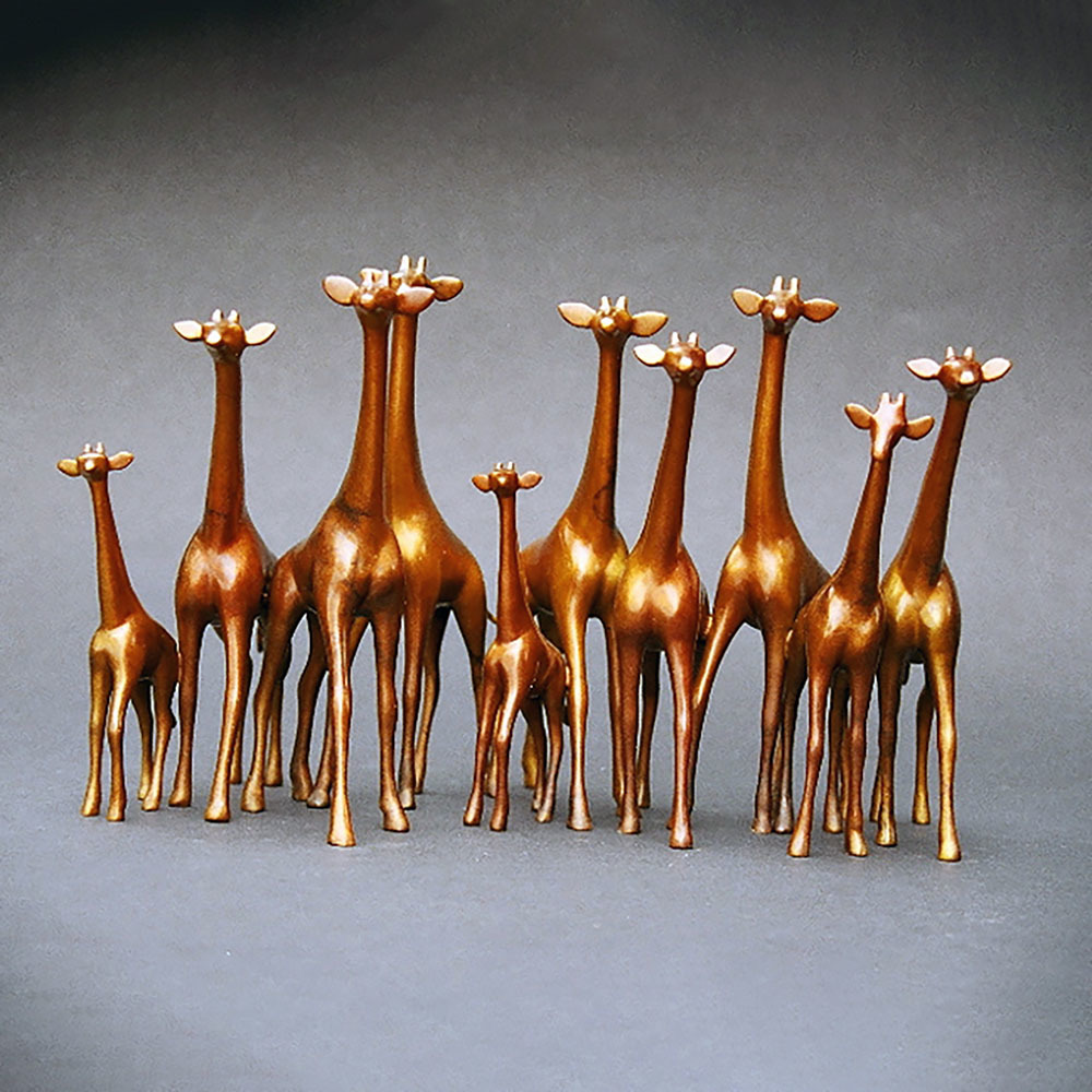Loet Vanderveen - GIRAFFES, ALERT-LARGE (457) - BRONZE - 15.5 X 8 X 9.75 - Free Shipping Anywhere In The USA!<br><br>These sculptures are bronze limited editions.<br><br><a href="/[sculpture]/[available]-[patina]-[swatches]/">More than 30 patinas are available</a>. Available patinas are indicated as IN STOCK. Loet Vanderveen limited editions are always in strong demand and our stocked inventory sells quickly. Please contact the galleries for any special orders.<br><br>Allow a few weeks for your sculptures to arrive as each one is thoroughly prepared and packed in our warehouse. This includes fully customized crating and boxing for each piece. Your patience is appreciated during this process as we strive to ensure that your new artwork safely arrives.