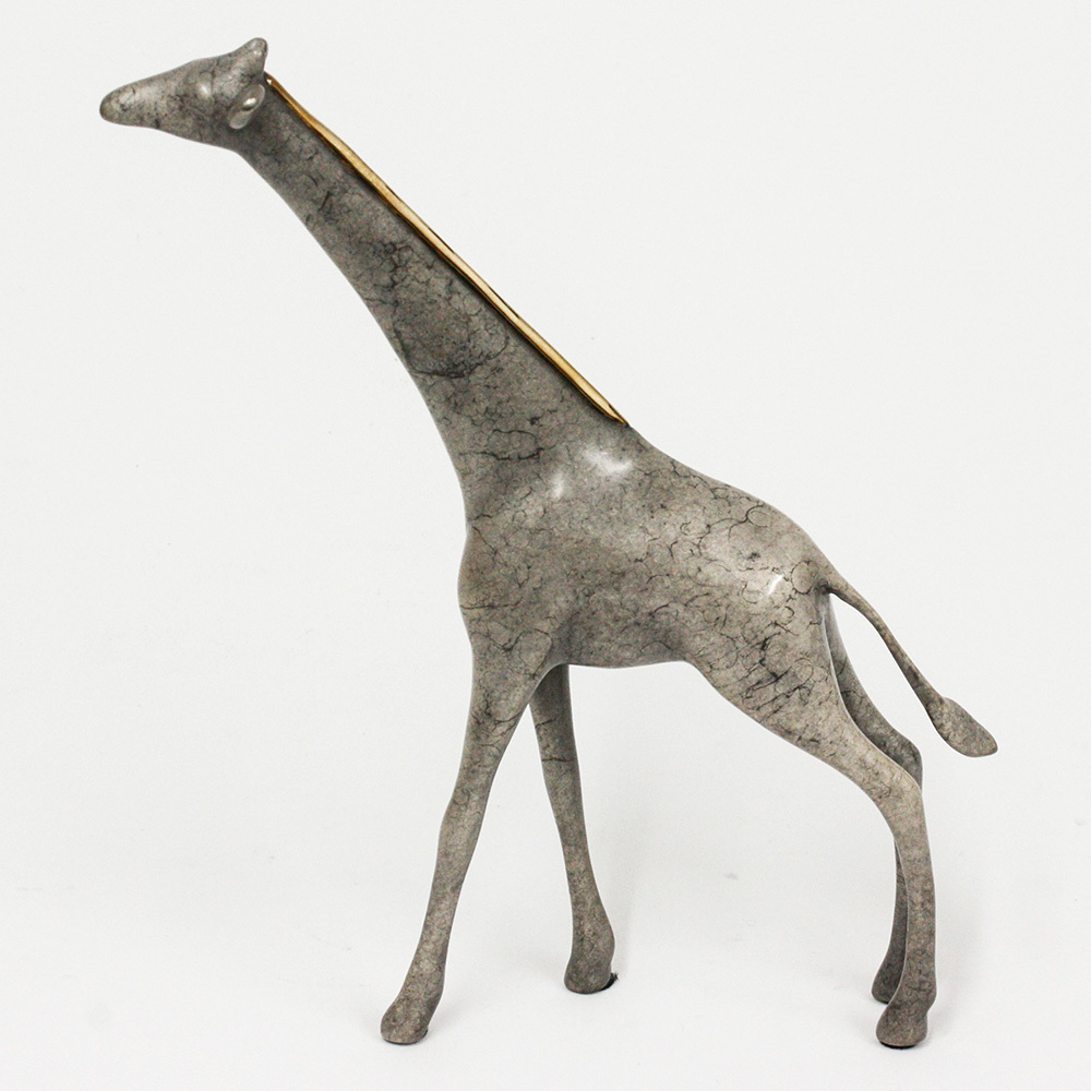 Loet Vanderveen - GIRAFFE, SMALL STANDING (459) - BRONZE - 7.25 X 1.5 X 8.5 - Free Shipping Anywhere In The USA!
<br>
<br>These sculptures are bronze limited editions.
<br>
<br><a href="/[sculpture]/[available]-[patina]-[swatches]/">More than 30 patinas are available</a>. Available patinas are indicated as IN STOCK. Loet Vanderveen limited editions are always in strong demand and our stocked inventory sells quickly. Special orders are not being taken at this time.
<br>
<br>Allow a few weeks for your sculptures to arrive as each one is thoroughly prepared and packed in our warehouse. This includes fully customized crating and boxing for each piece. Your patience is appreciated during this process as we strive to ensure that your new artwork safely arrives.