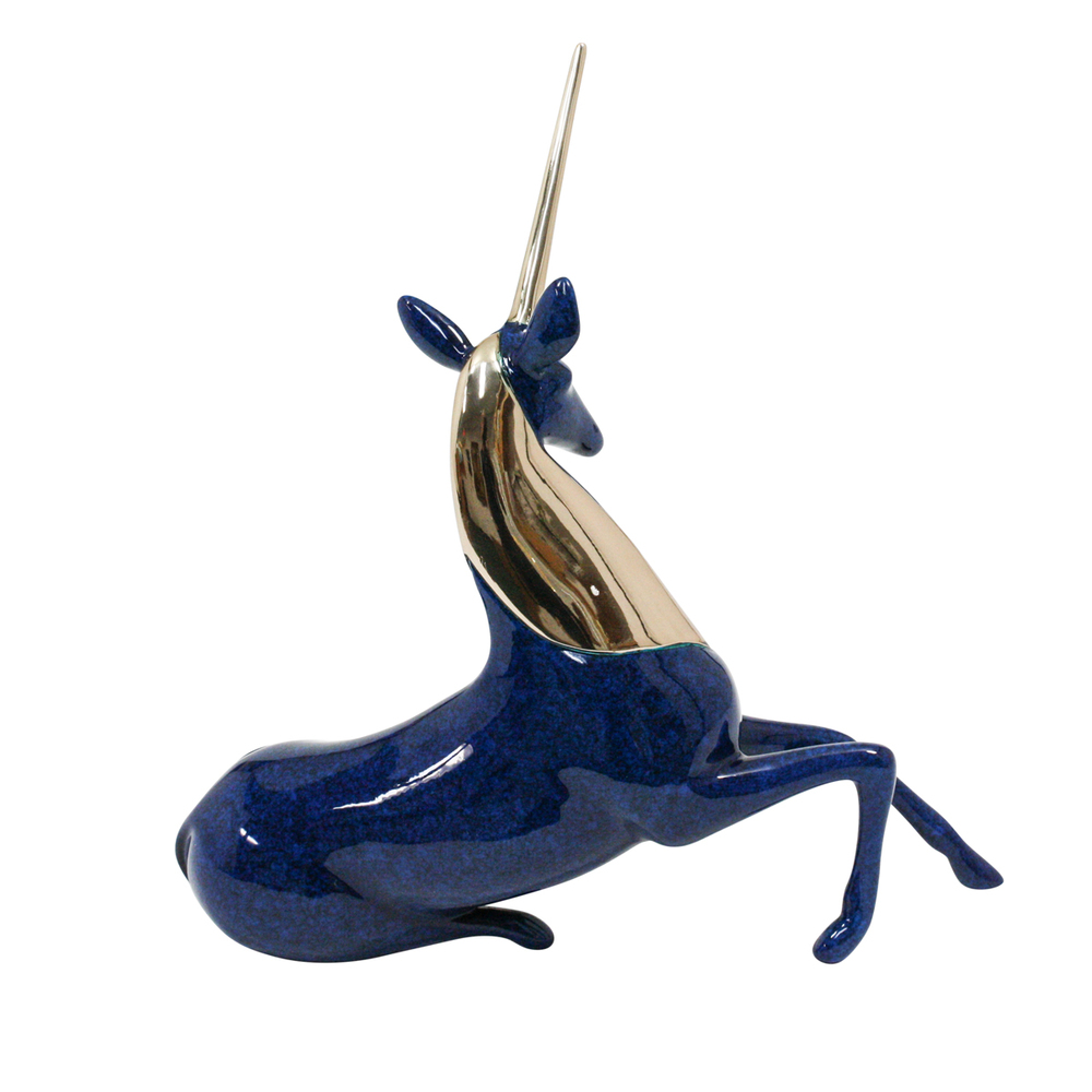 Loet Vanderveen - UNICORN (461) - BRONZE - 7.25 X 2 X 7.75 - These sculptures are bronze limited editions.
<br>
<br><a href="/[sculpture]/[available]-[patina]-[swatches]/">More than 30 patinas are available</a>. Available patinas are indicated as IN STOCK. Loet Vanderveen limited editions are always in strong demand and our stocked inventory sells quickly. Special orders are not being taken at this time.
<br>
<br>Allow a few weeks for your sculptures to arrive as each one is thoroughly prepared and packed in our warehouse. This includes fully customized crating and boxing for each piece. Your patience is appreciated during this process as we strive to ensure that your new artwork safely arrives.
<br>
<br>Shipping and Handling TBD