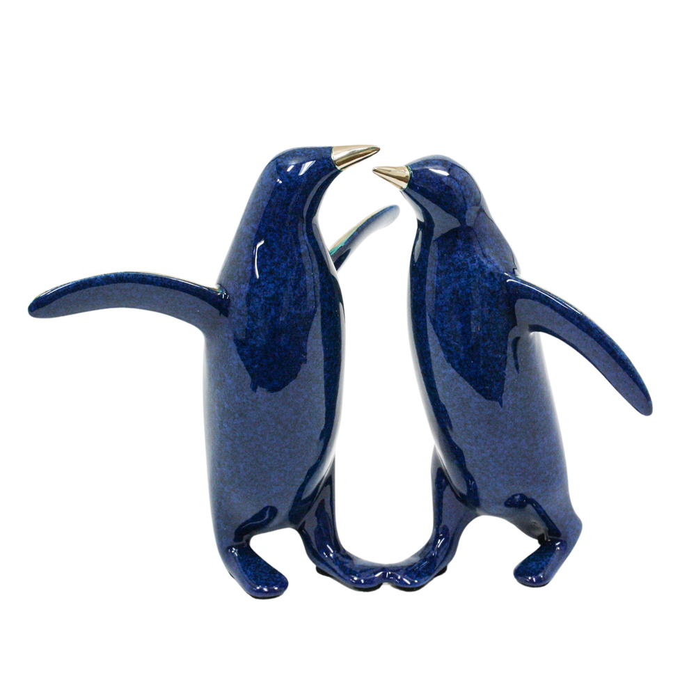 Loet Vanderveen - PENGUIN PAIR (472) - BRONZE - 7 X 4.5 X 5.25 - These sculptures are bronze limited editions.
<br>
<br><a href="/[sculpture]/[available]-[patina]-[swatches]/">More than 30 patinas are available</a>. Available patinas are indicated as IN STOCK. Loet Vanderveen limited editions are always in strong demand and our stocked inventory sells quickly. Special orders are not being taken at this time.
<br>
<br>Allow a few weeks for your sculptures to arrive as each one is thoroughly prepared and packed in our warehouse. This includes fully customized crating and boxing for each piece. Your patience is appreciated during this process as we strive to ensure that your new artwork safely arrives.
<br>
<br>Shipping and Handling TBD